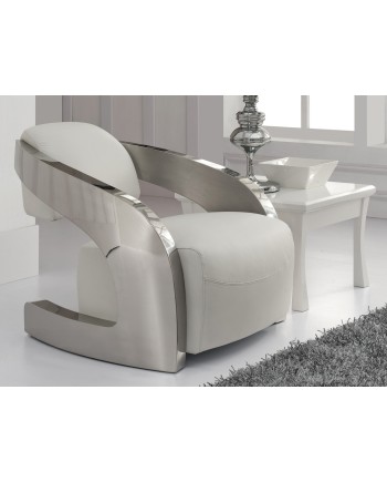 SILLON ·AMANDA· ACERO BLANCO